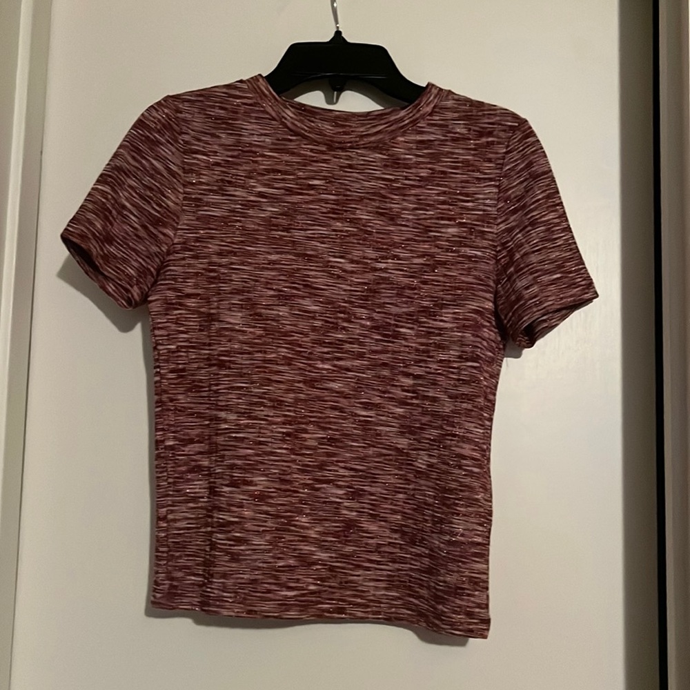 H&M Divided pink glittery top, size S